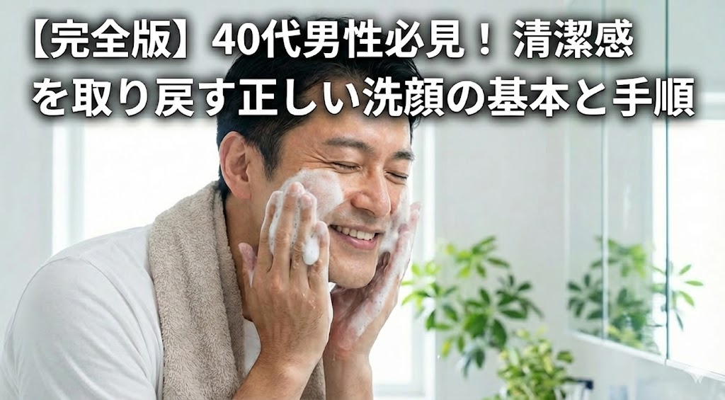 40代男性必見!清潔感を取り戻す正しい洗顔の基本と手順