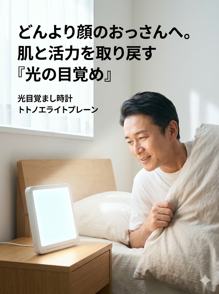 光目覚まし時計は男の肌に効果あり？睡眠リズムで変わる朝の顔